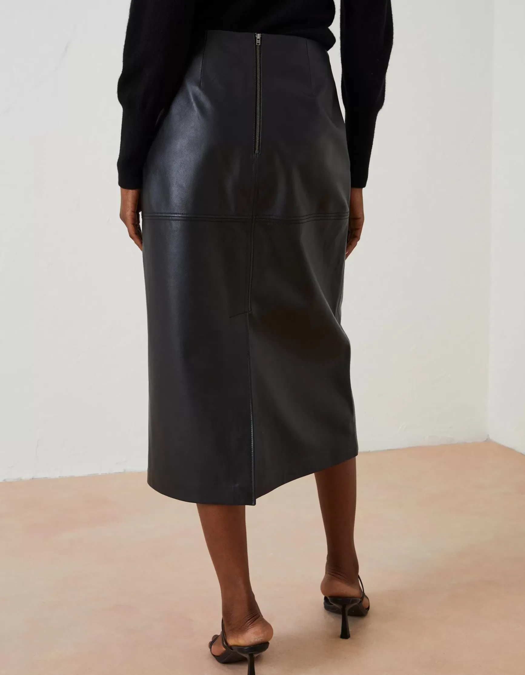 FatFace Anya Leather Midi Skirt|Women View All