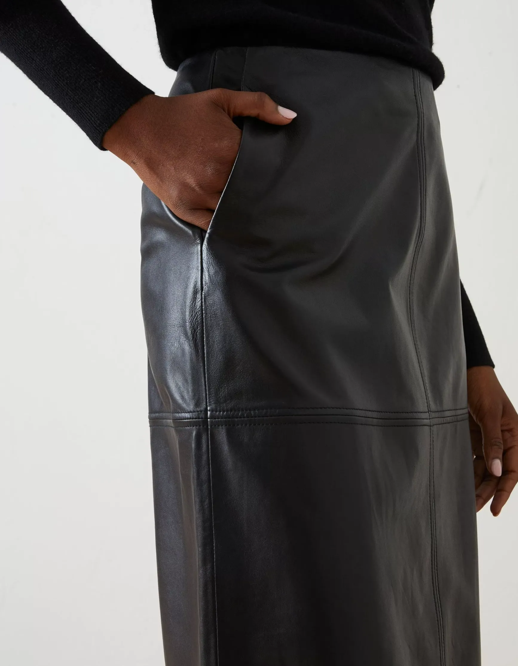 FatFace Anya Leather Midi Skirt|Women View All