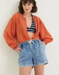 FatFace Ashby Pull On Denim Short|Women Shorts
