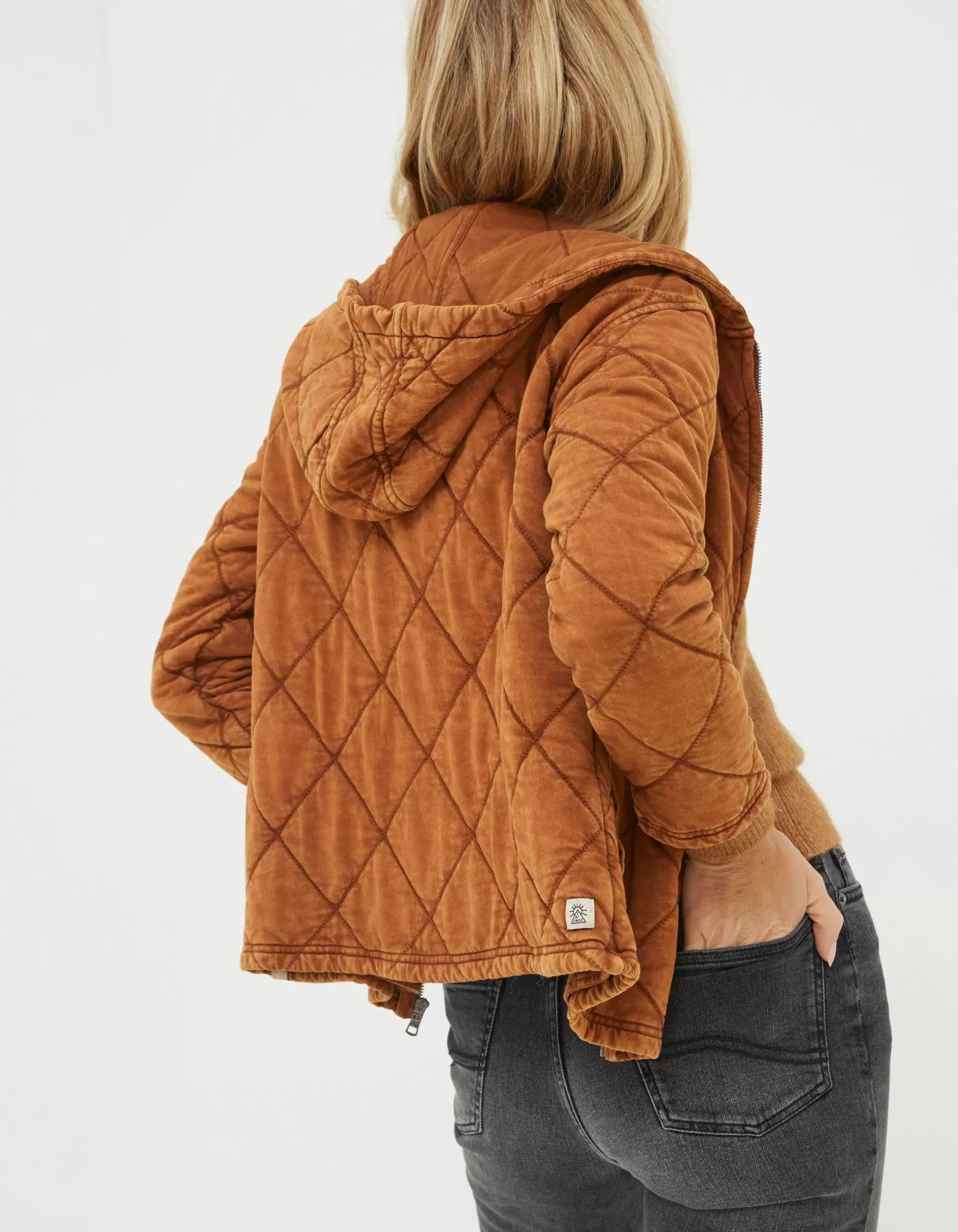 FatFace Asher Quilted Zip Through Hoodie|Women Sweatshirts & Hoodies