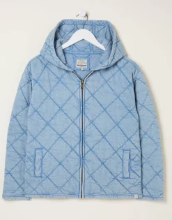 FatFace Asher Quilted Zip Through Hoodie|Women Sweatshirts & Hoodies