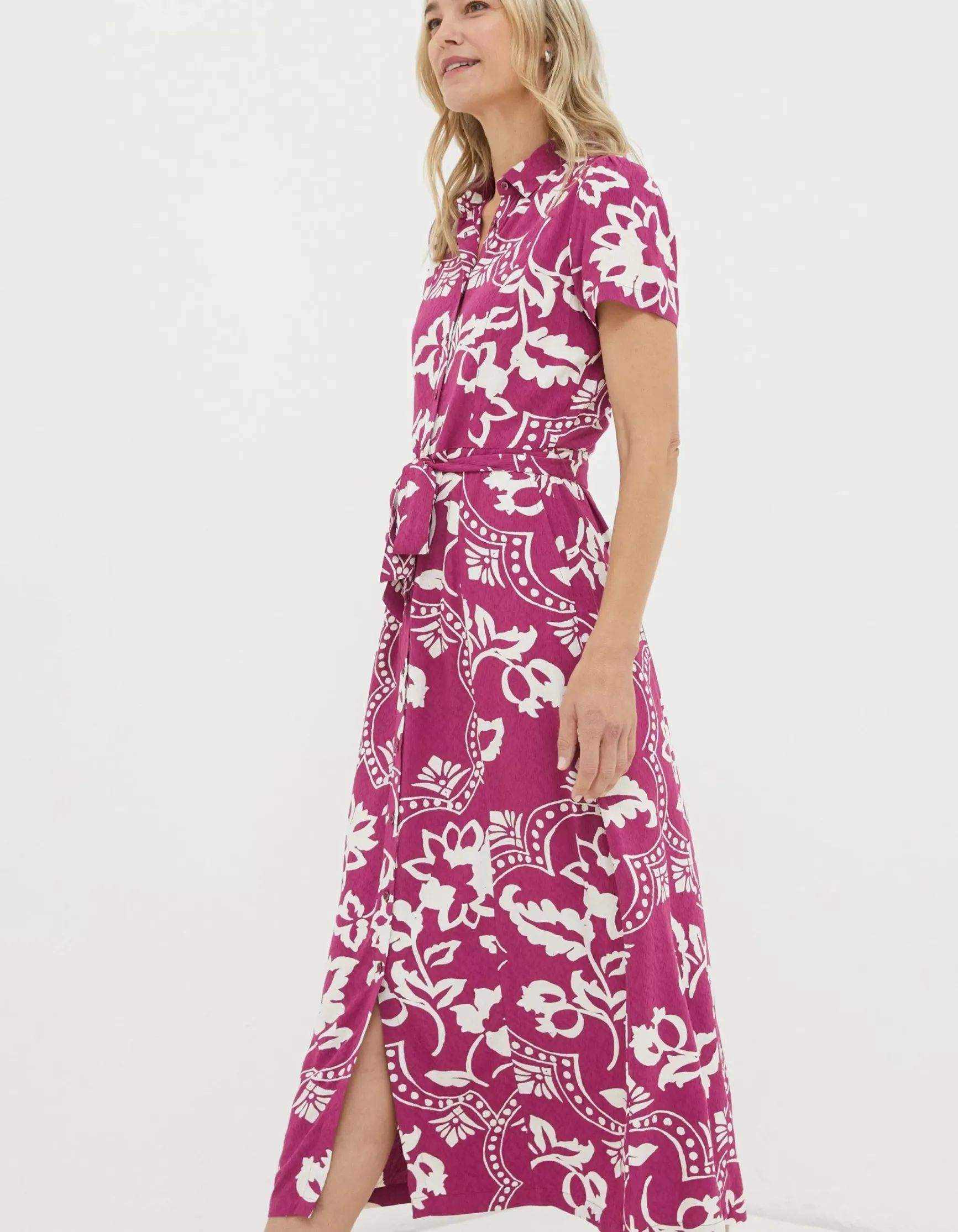 FatFace Aster Wallpaper Floral Midi Dress|Women View All