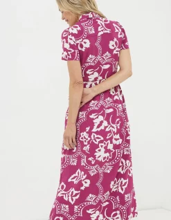 FatFace Aster Wallpaper Floral Midi Dress|Women View All