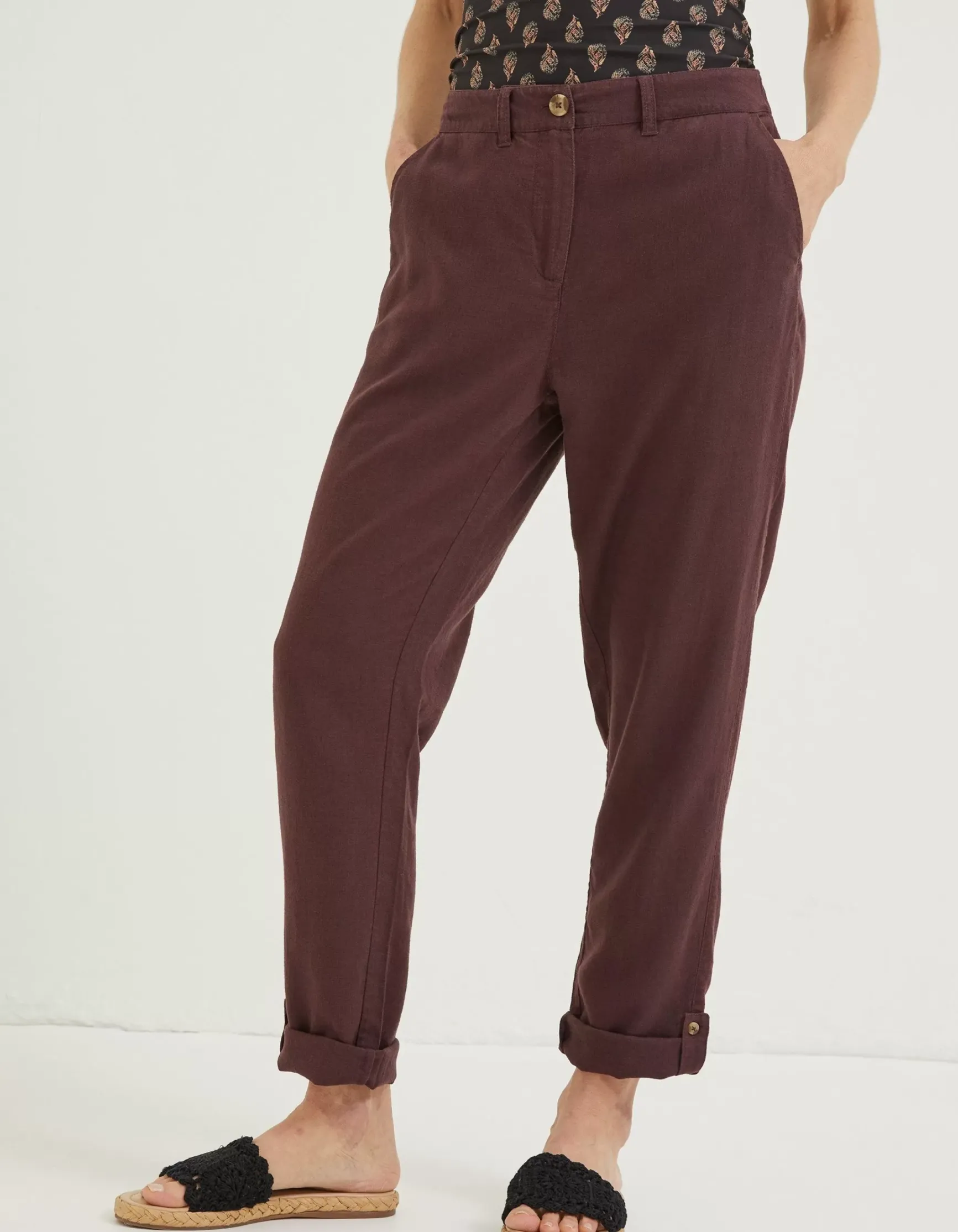 FatFace Austell Linen Blend Jogger|Women Trousers & Leggings