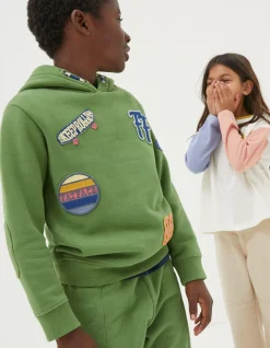 FatFace Badge Popover Hoodie|Boys View All