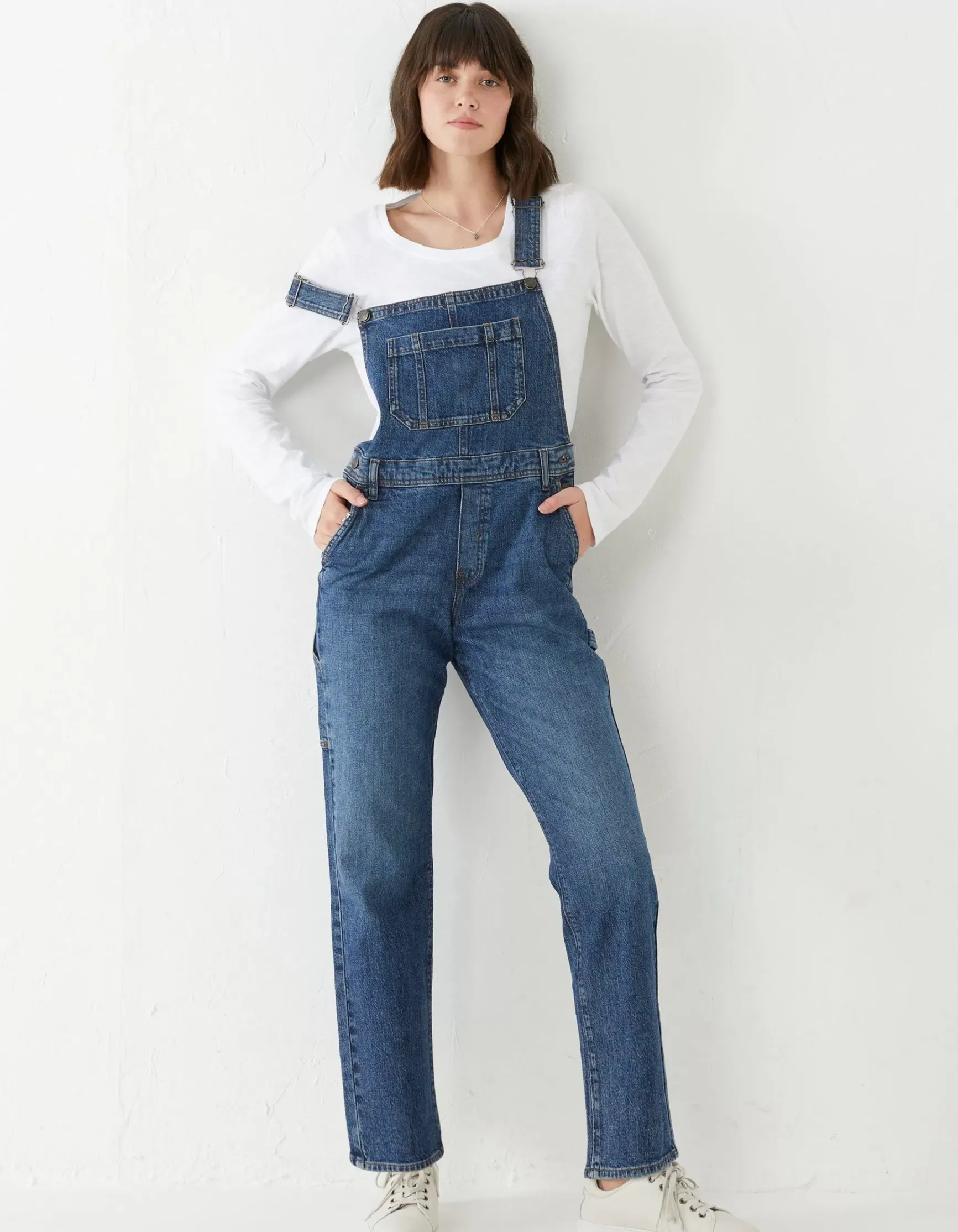 FatFace Banbury Straight Leg Denim Dungarees|Women Jumpsuits & Playsuits