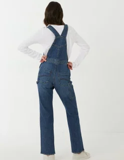 FatFace Banbury Straight Leg Denim Dungarees|Women Jumpsuits & Playsuits