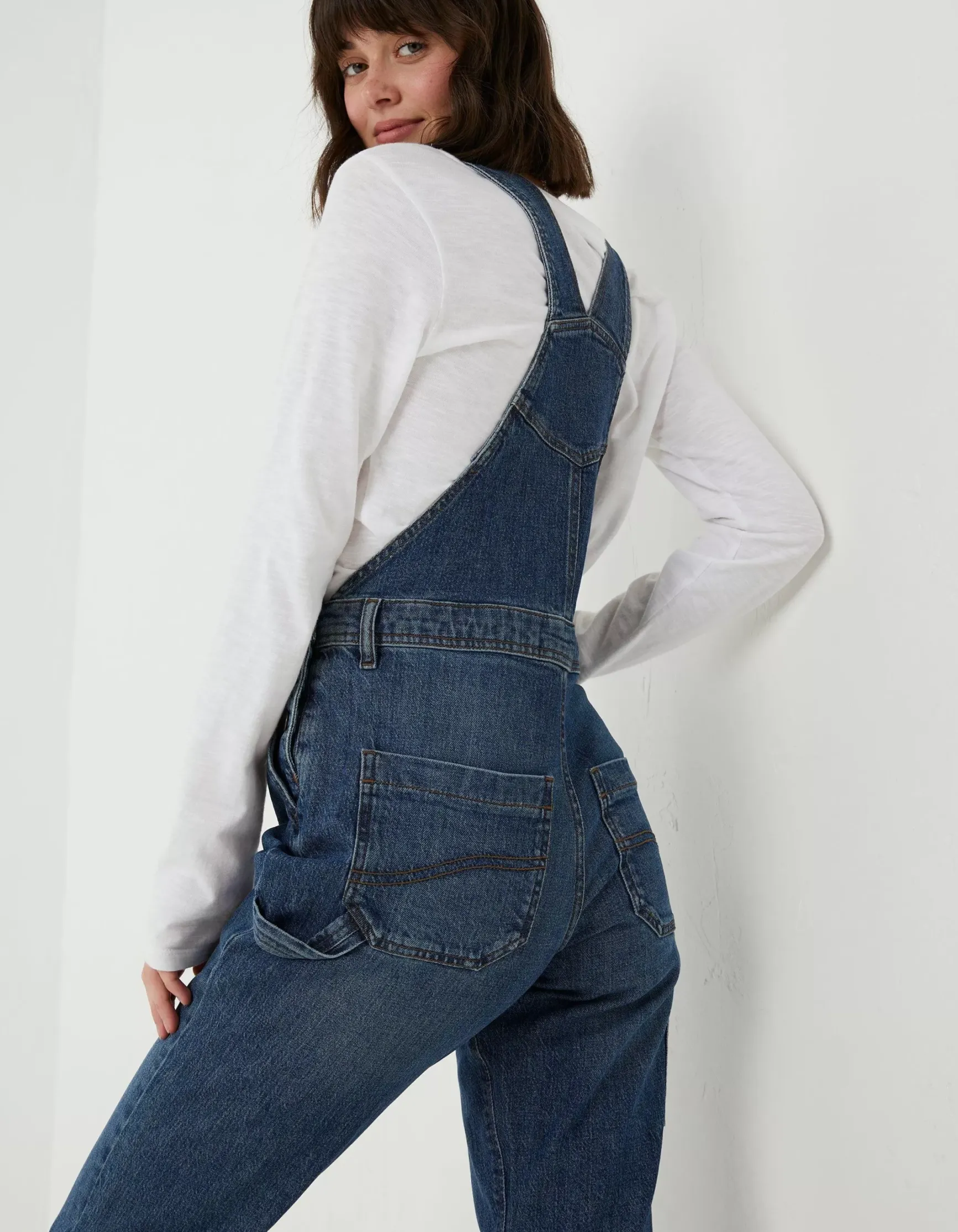 FatFace Banbury Straight Leg Denim Dungarees|Women Jumpsuits & Playsuits