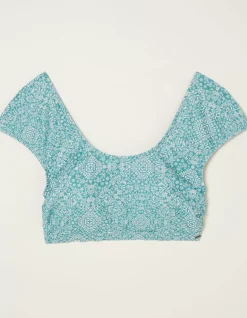FatFace Bandana Cap Sleeve Bikini Top|Women Beachwear & Swimwear