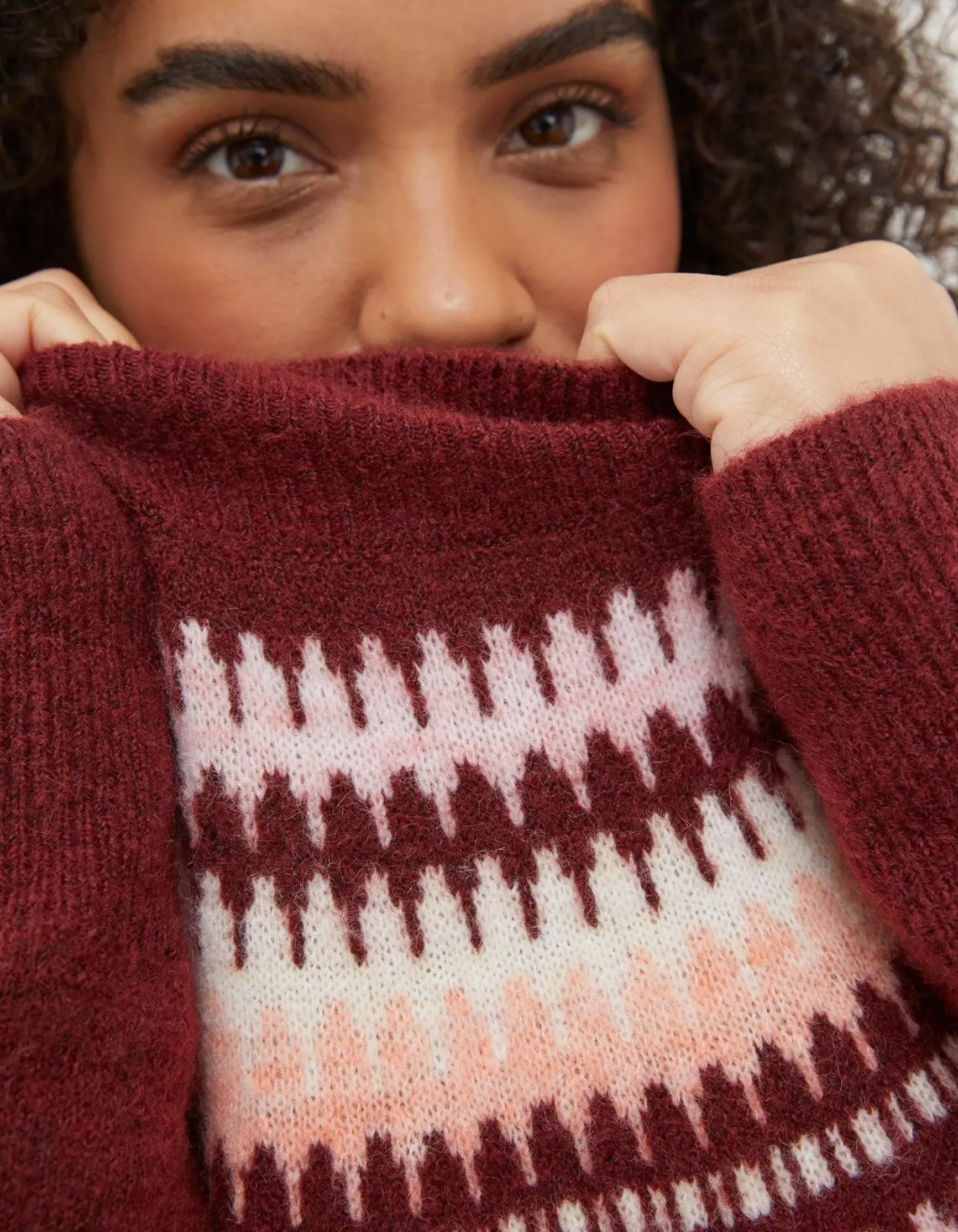 FatFace Bea Yoke Fairisle Jumper|Women Knitwear