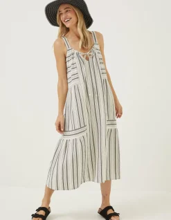 FatFace Beach Wear Tulum Stripe Midi Dress|Women Dresses