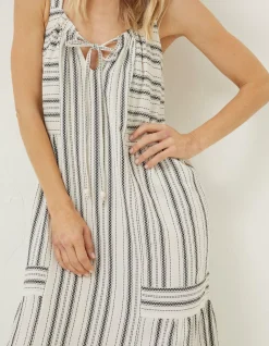 FatFace Beach Wear Tulum Stripe Midi Dress|Women Dresses