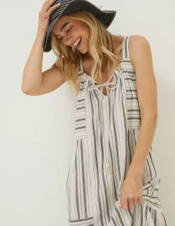 FatFace Beach Wear Tulum Stripe Midi Dress|Women Dresses