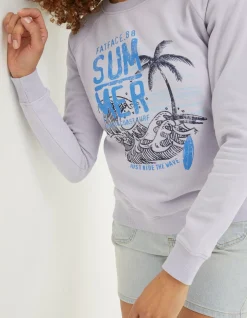 FatFace Becky Summer Graphic Crew Sweatshirt|Women Sweatshirts & Hoodies