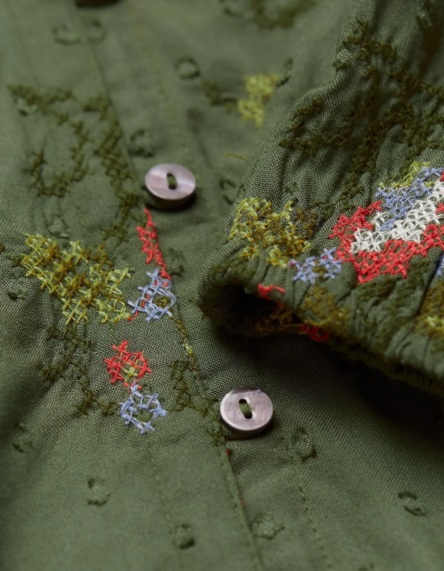 FatFace Bernie Embroidered Shirt Dress|Women View All