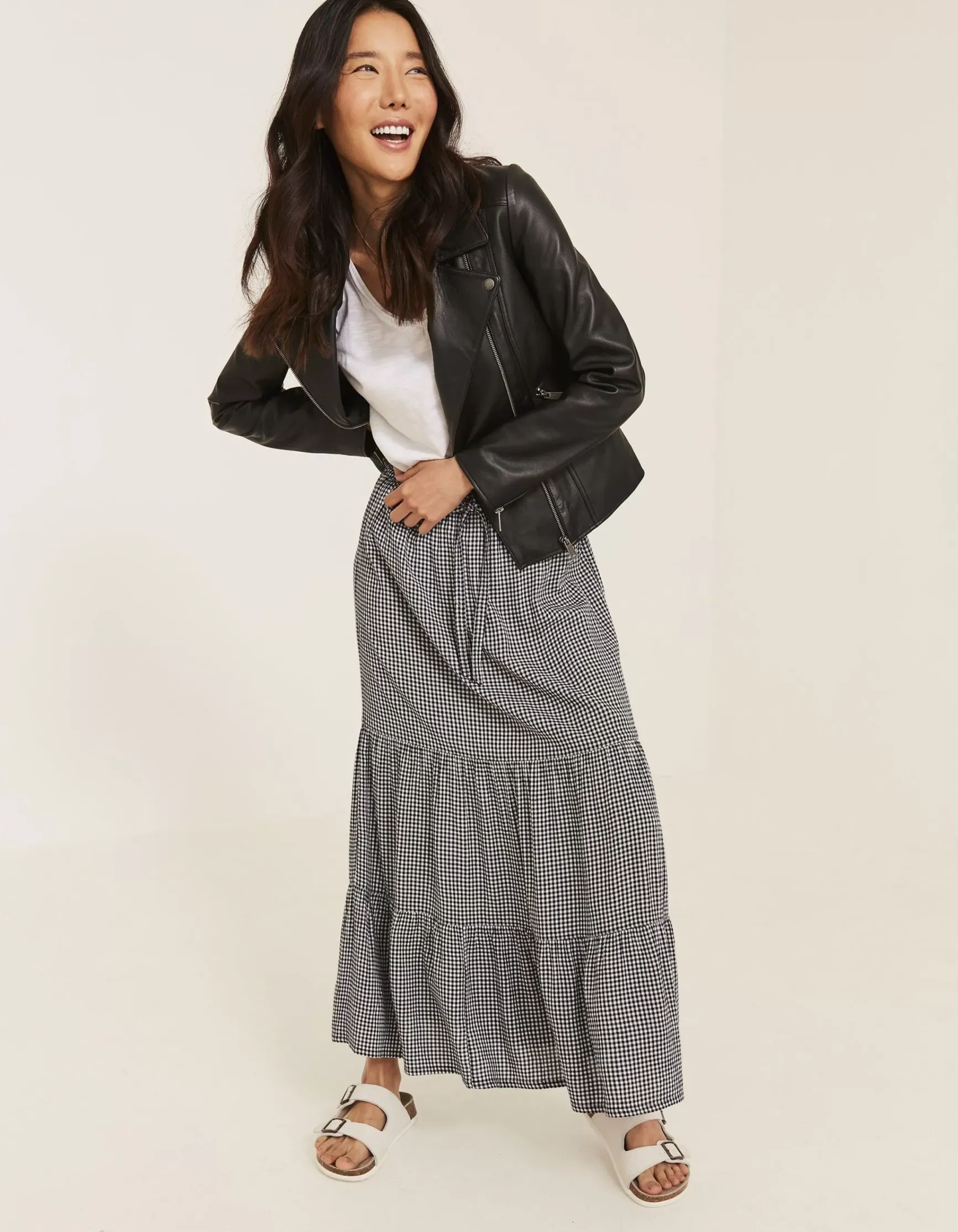FatFace Bethany Biker Leather Jacket|Women Coats & Jackets