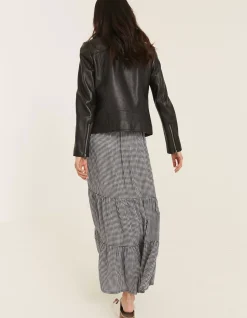 FatFace Bethany Biker Leather Jacket|Women Coats & Jackets