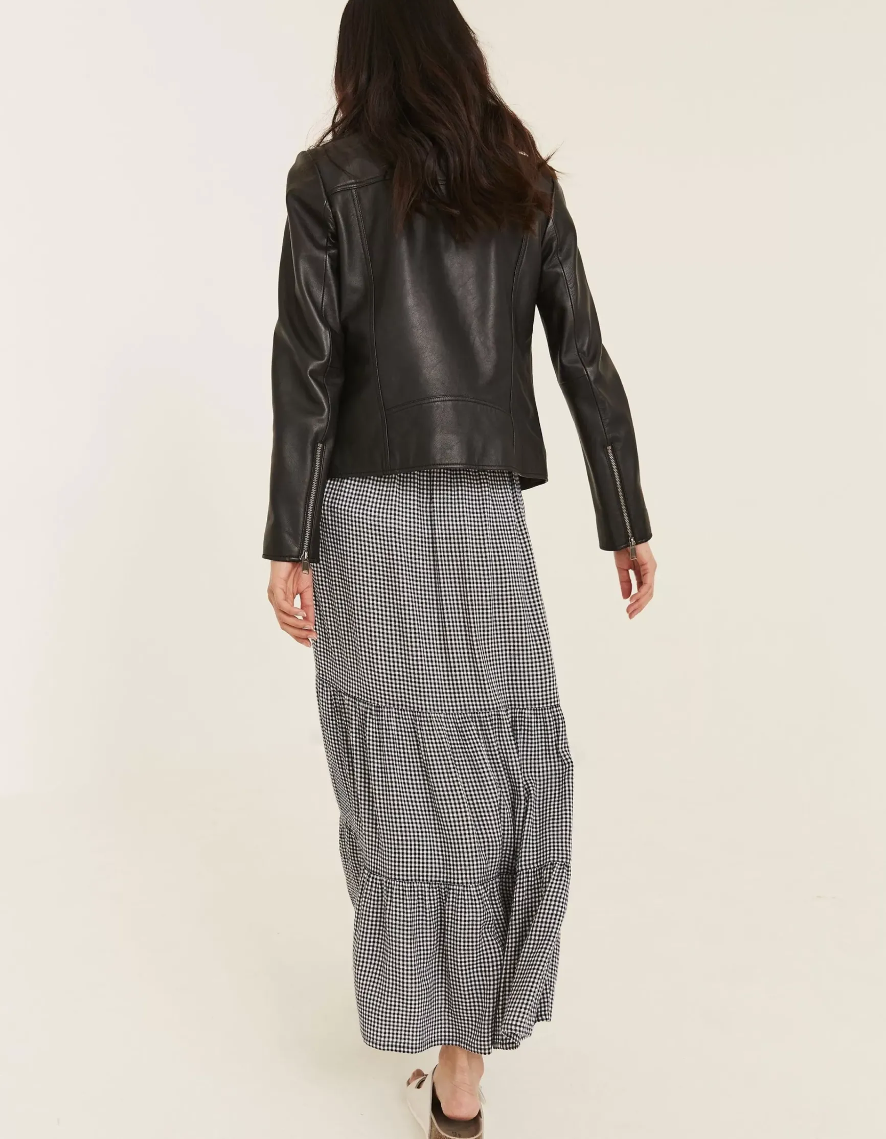 FatFace Bethany Biker Leather Jacket|Women Coats & Jackets