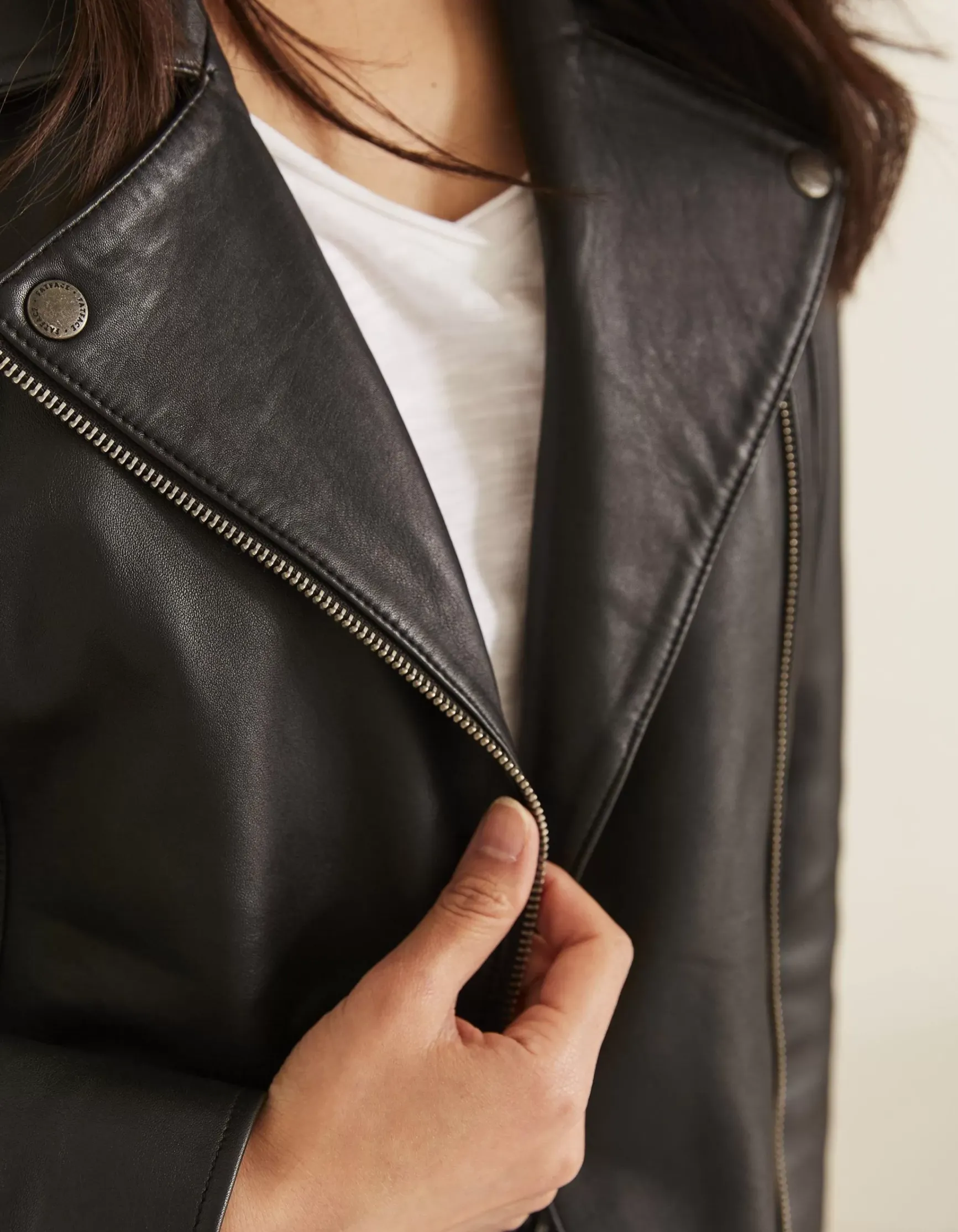 FatFace Bethany Biker Leather Jacket|Women Coats & Jackets