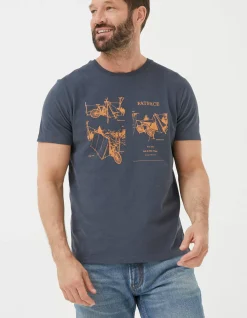 FatFace Bike In Tents T-Shirt|Men T-Shirts