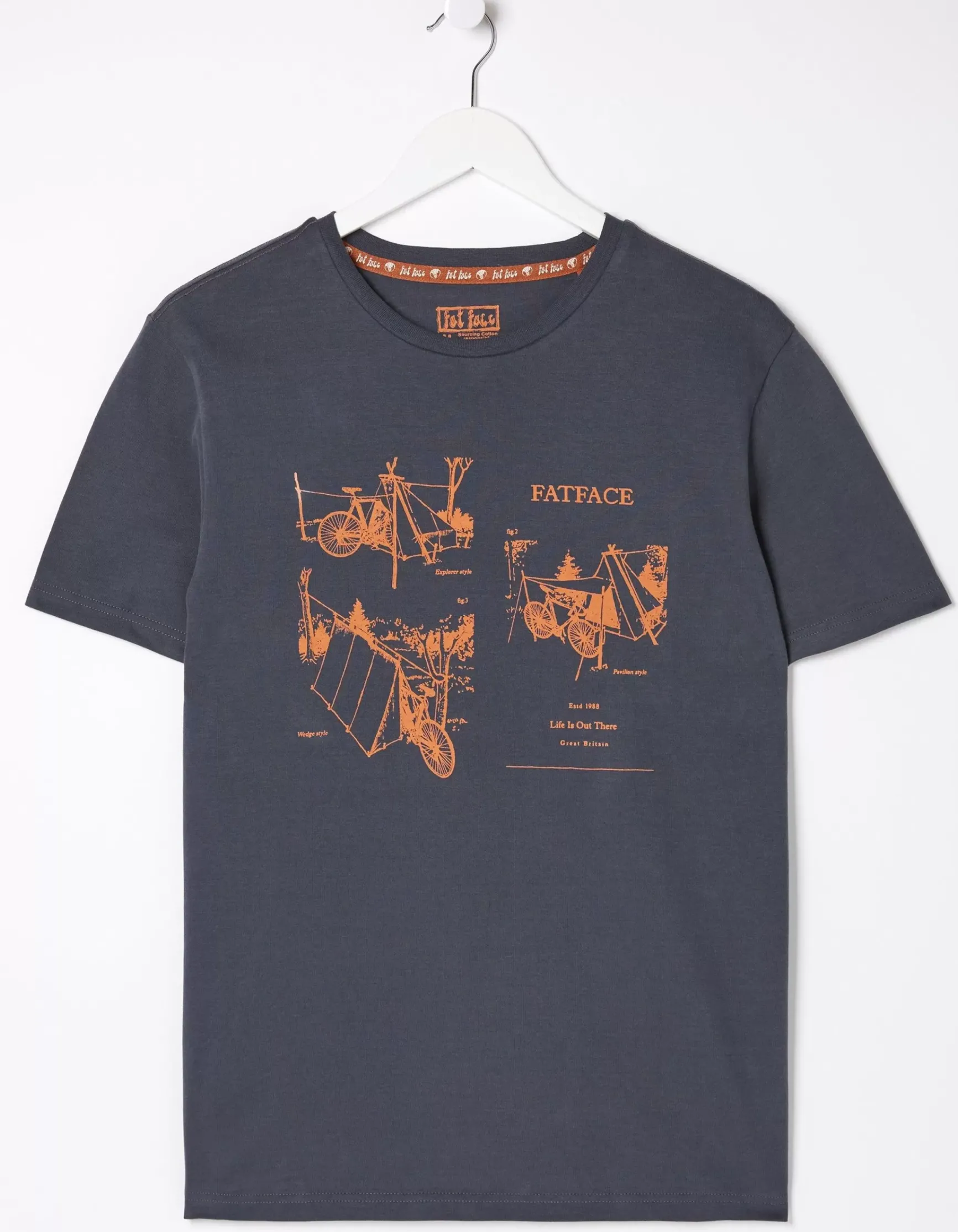 FatFace Bike In Tents T-Shirt|Men T-Shirts