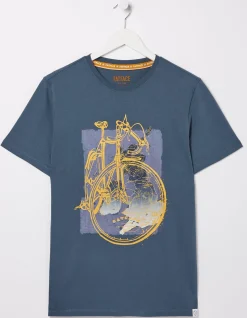 FatFace Bike Map T-Shirt|Men T-Shirts