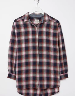 FatFace Billie Longline Check Shirt|Women Shirts & Blouses