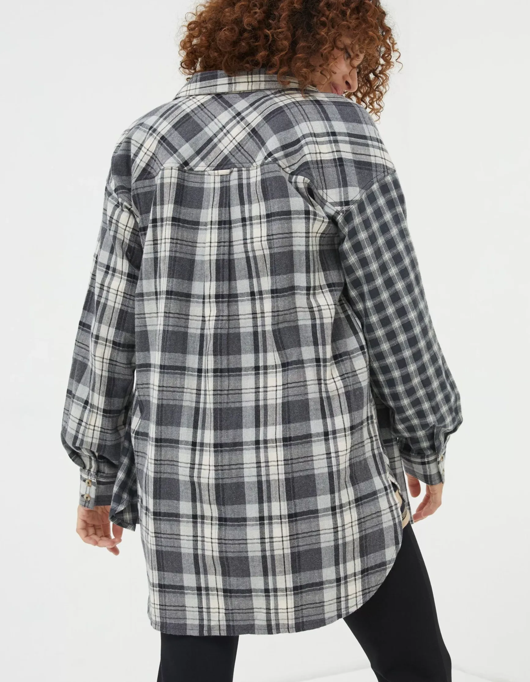 FatFace Billie Longline Check Shirt|Women Shirts & Blouses