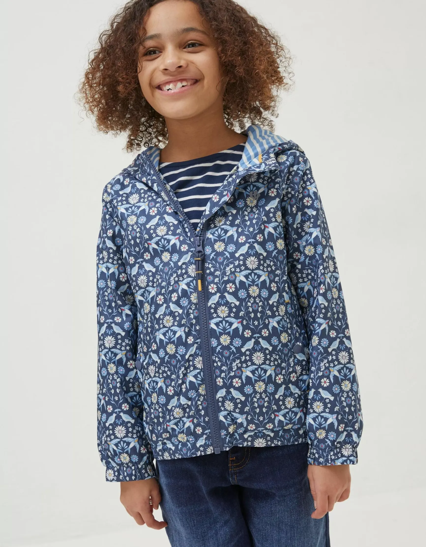 FatFace Bird Tile Windbreaker Jacket|Girls View All