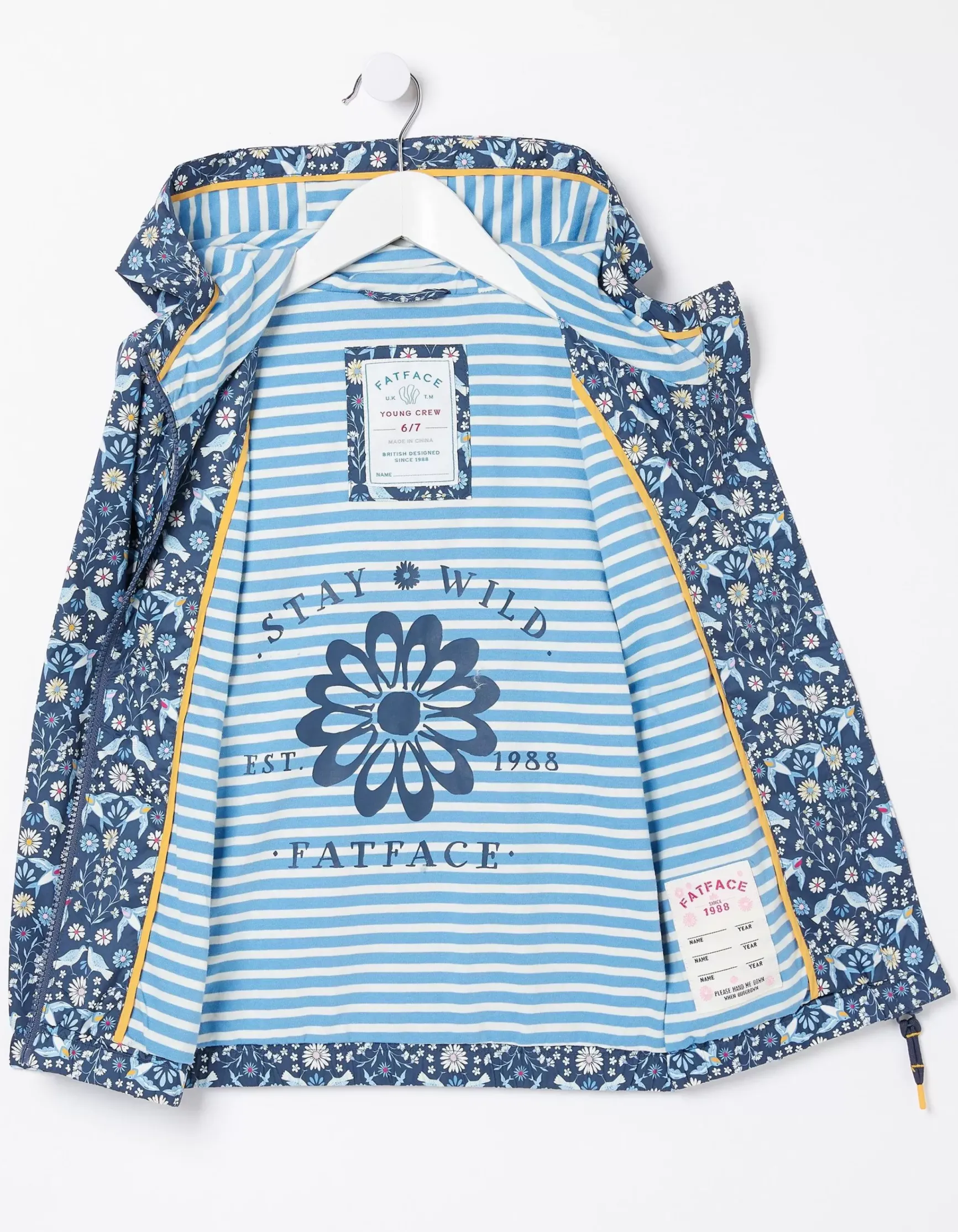 FatFace Bird Tile Windbreaker Jacket|Girls View All