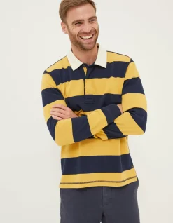 FatFace Block Stripe 88 Rugby Shirt|Men T-Shirts