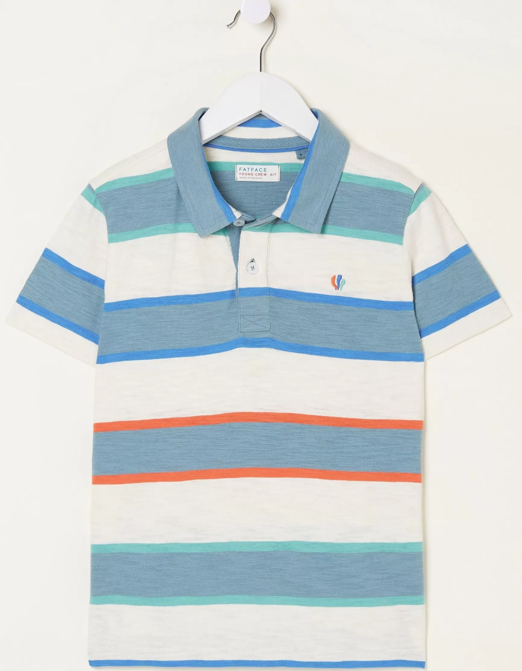 FatFace Block Stripe Polo|Boys View All