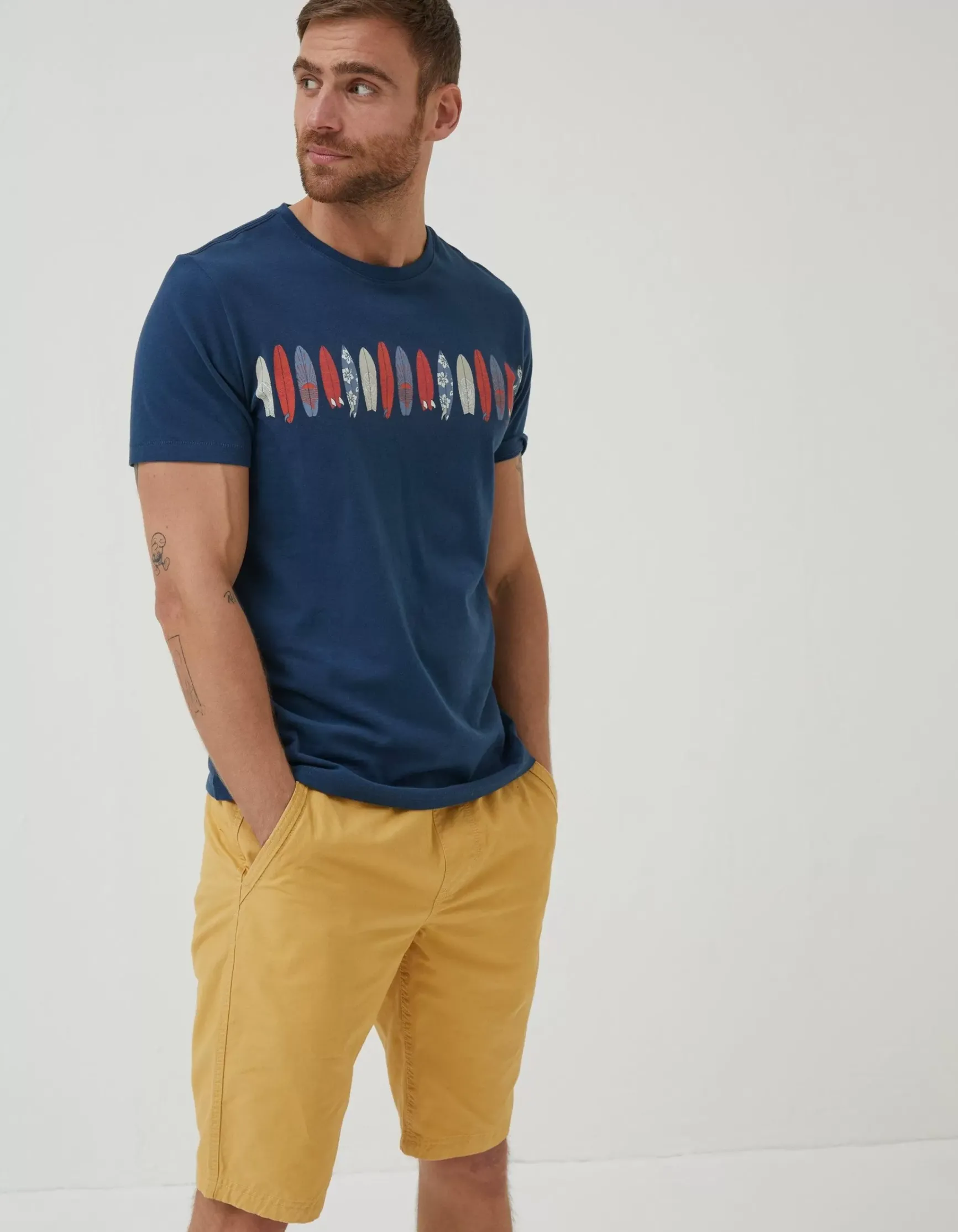 FatFace Board Line Up T-Shirt|Men T-Shirts