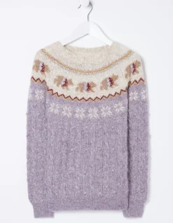FatFace Bobbi Bear Knitted Crew Jumper|Girls View All