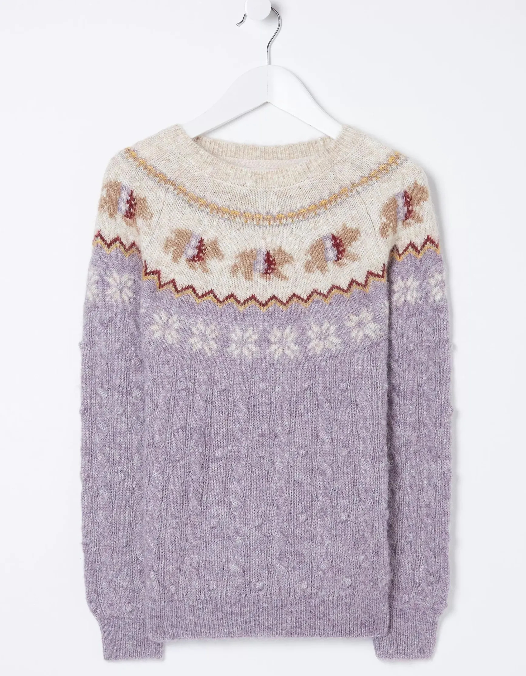 FatFace Bobbi Bear Knitted Crew Jumper|Girls View All
