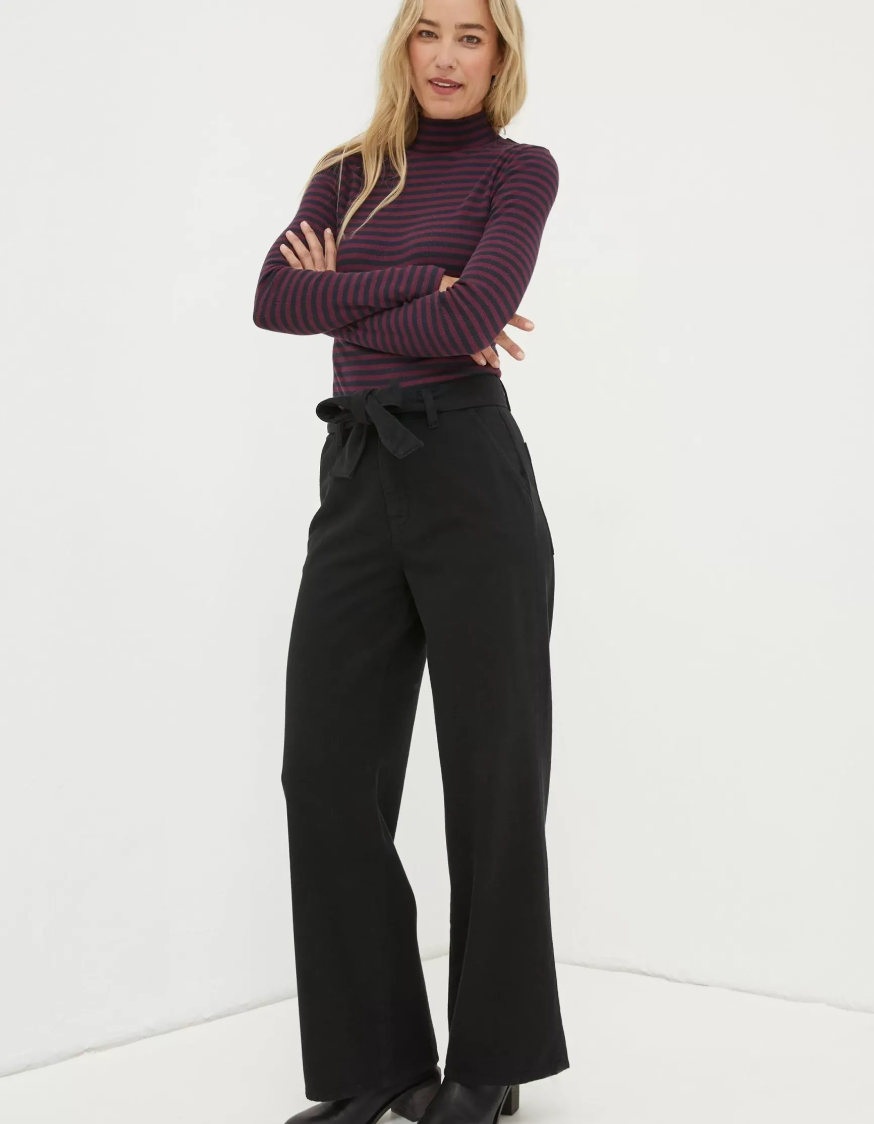 FatFace Bodi Belted Drape Trousers|Women Trousers & Leggings