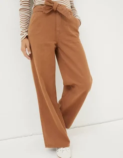 FatFace Bodi Belted Drape Trousers|Women Trousers & Leggings