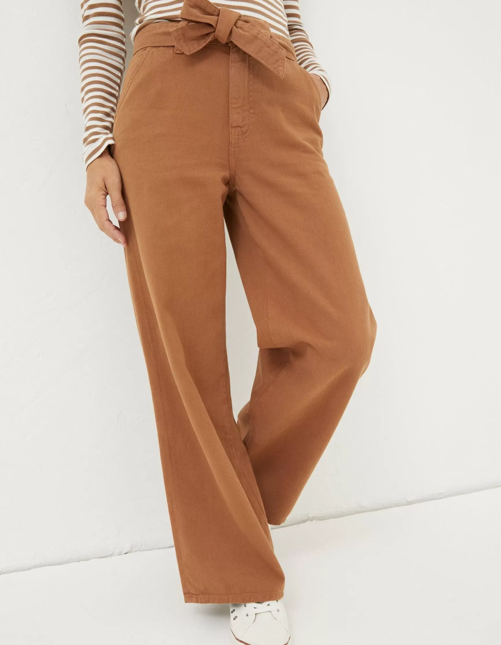 FatFace Bodi Belted Drape Trousers|Women Trousers & Leggings