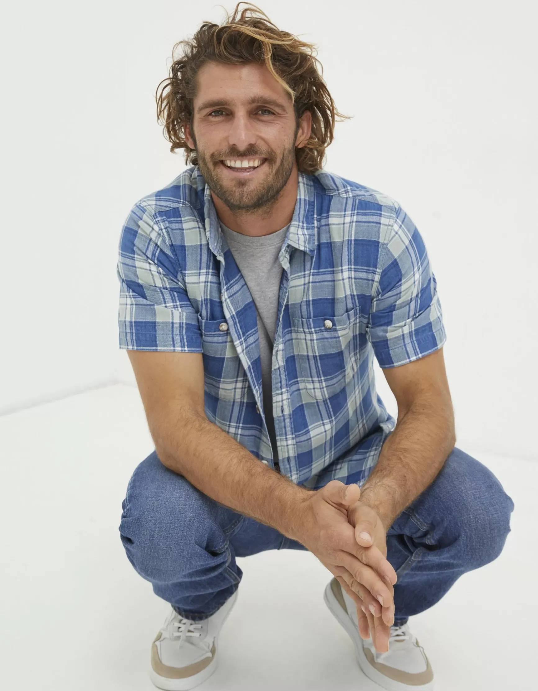 FatFace Bodmin Indigo Check Shirt|Men View All