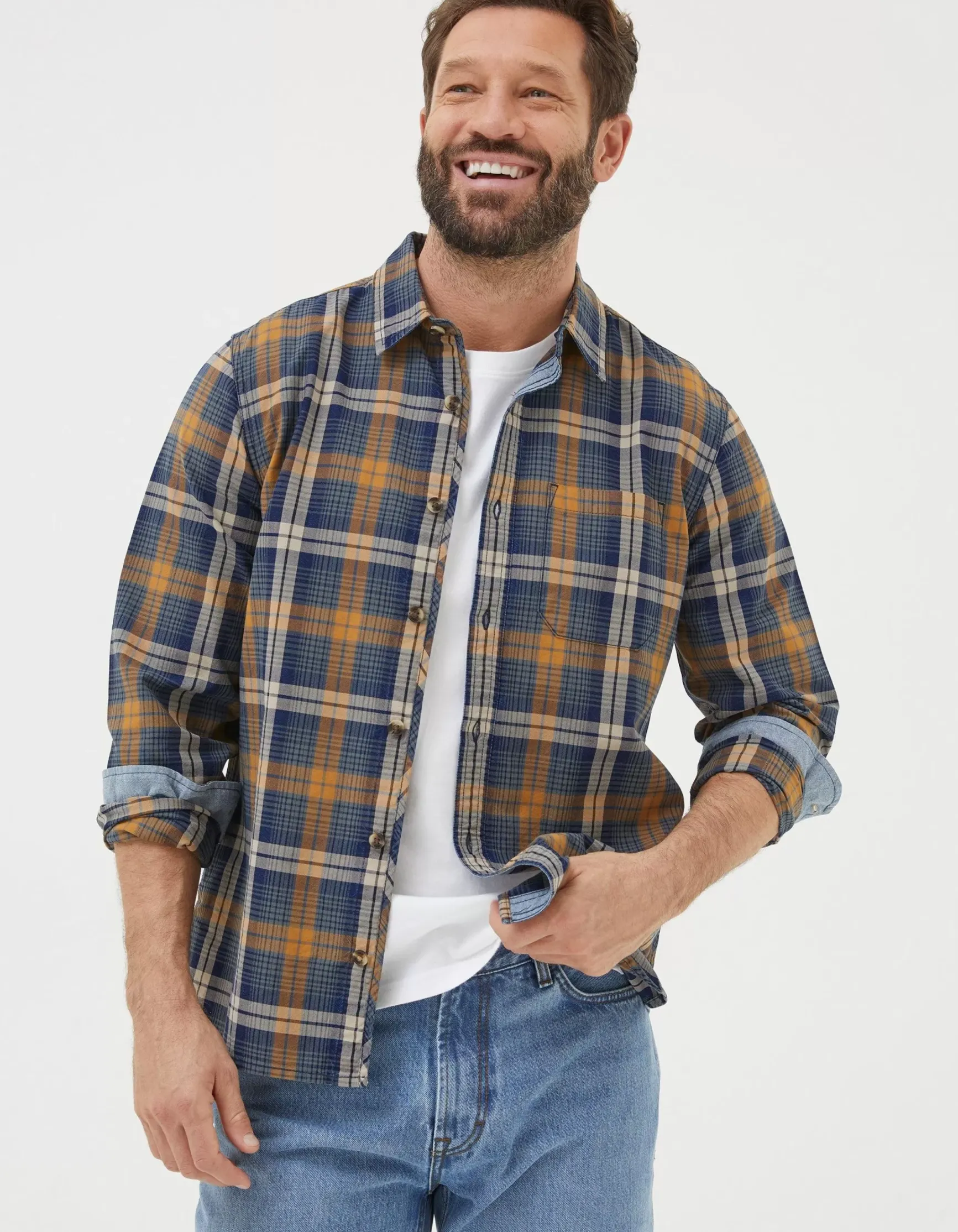 FatFace Bonby Indigo Check Shirt|Men View All