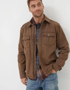 FatFace Bowd Zip Front Overshirt|Men View All
