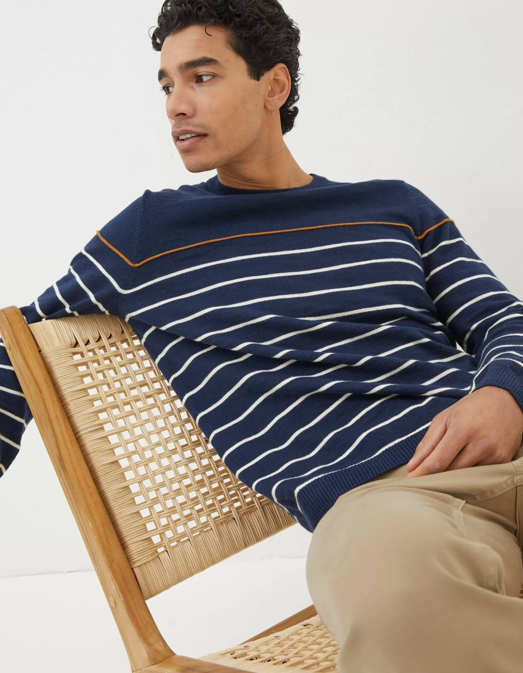 FatFace Braunton Stripe Crew Jumper|Men View All