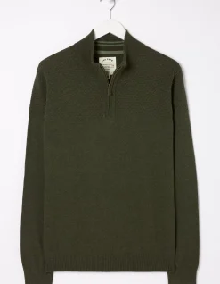 FatFace Braunton Textured Half Neck|Men Knitwear