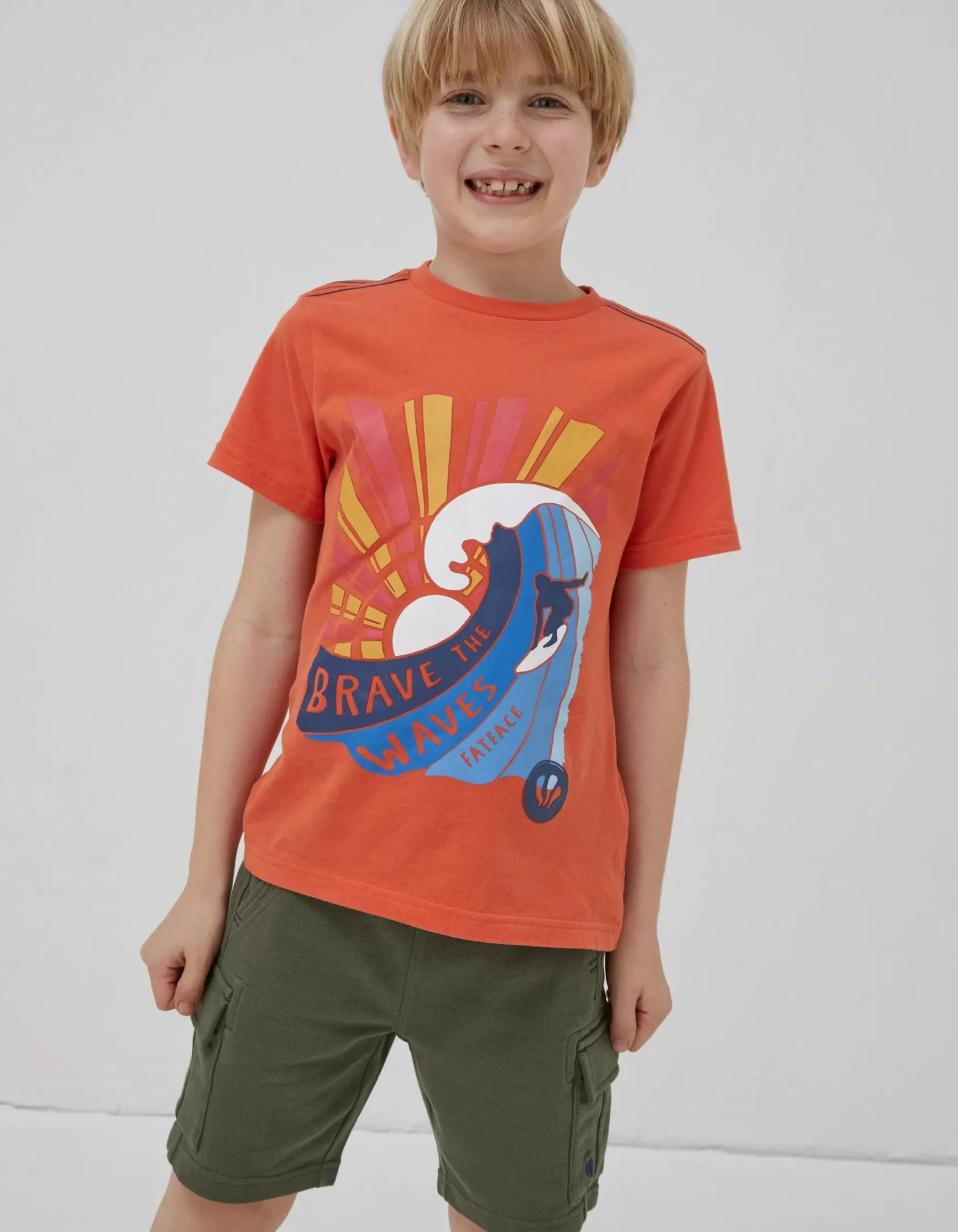 FatFace Brave The Waves Graphic T-Shirt|Boys View All