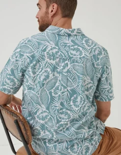 FatFace Bugle Palm Print Shirt|Men Shirts