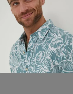 FatFace Bugle Palm Print Shirt|Men Shirts