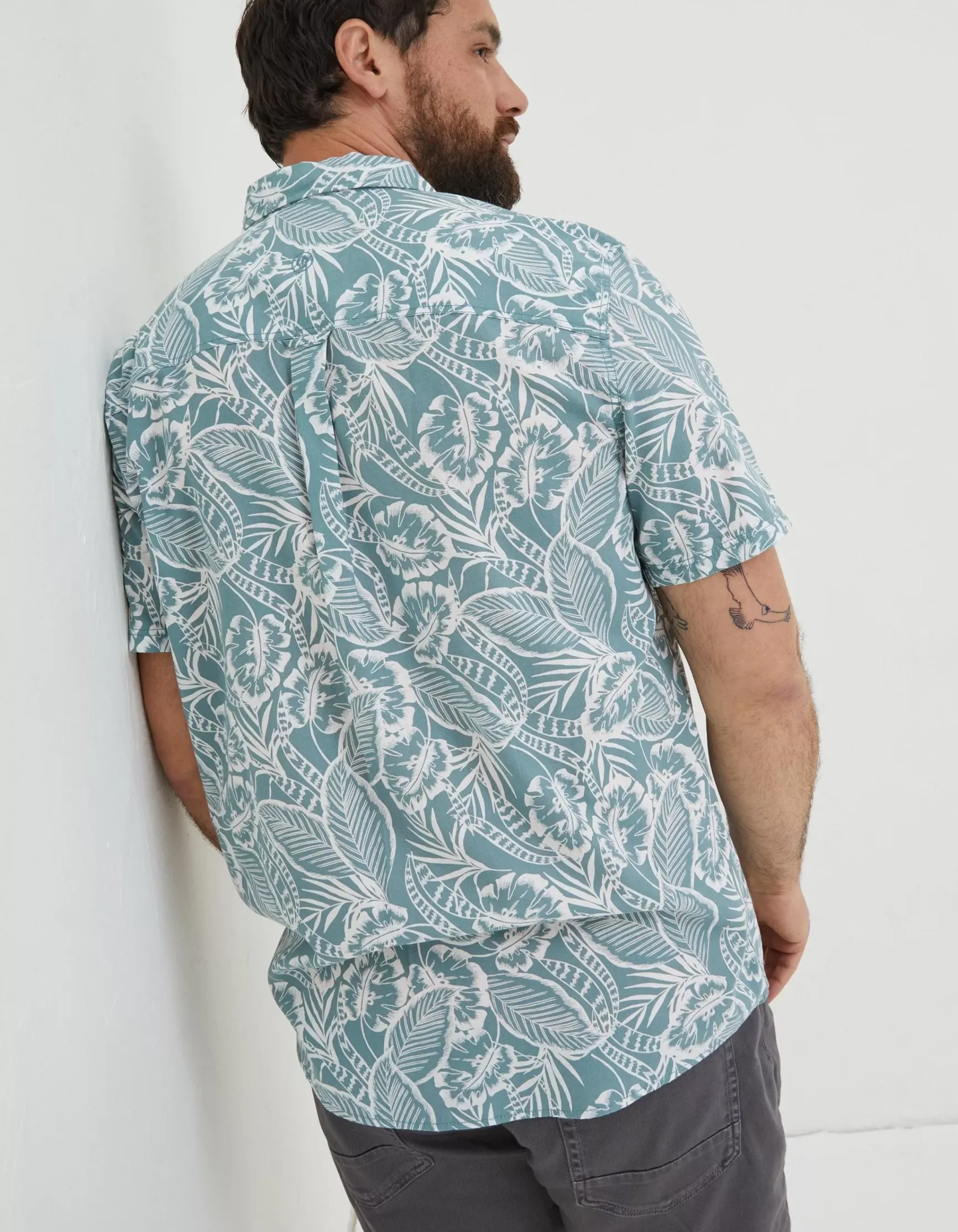 FatFace Bugle Palm Print Shirt|Men Shirts