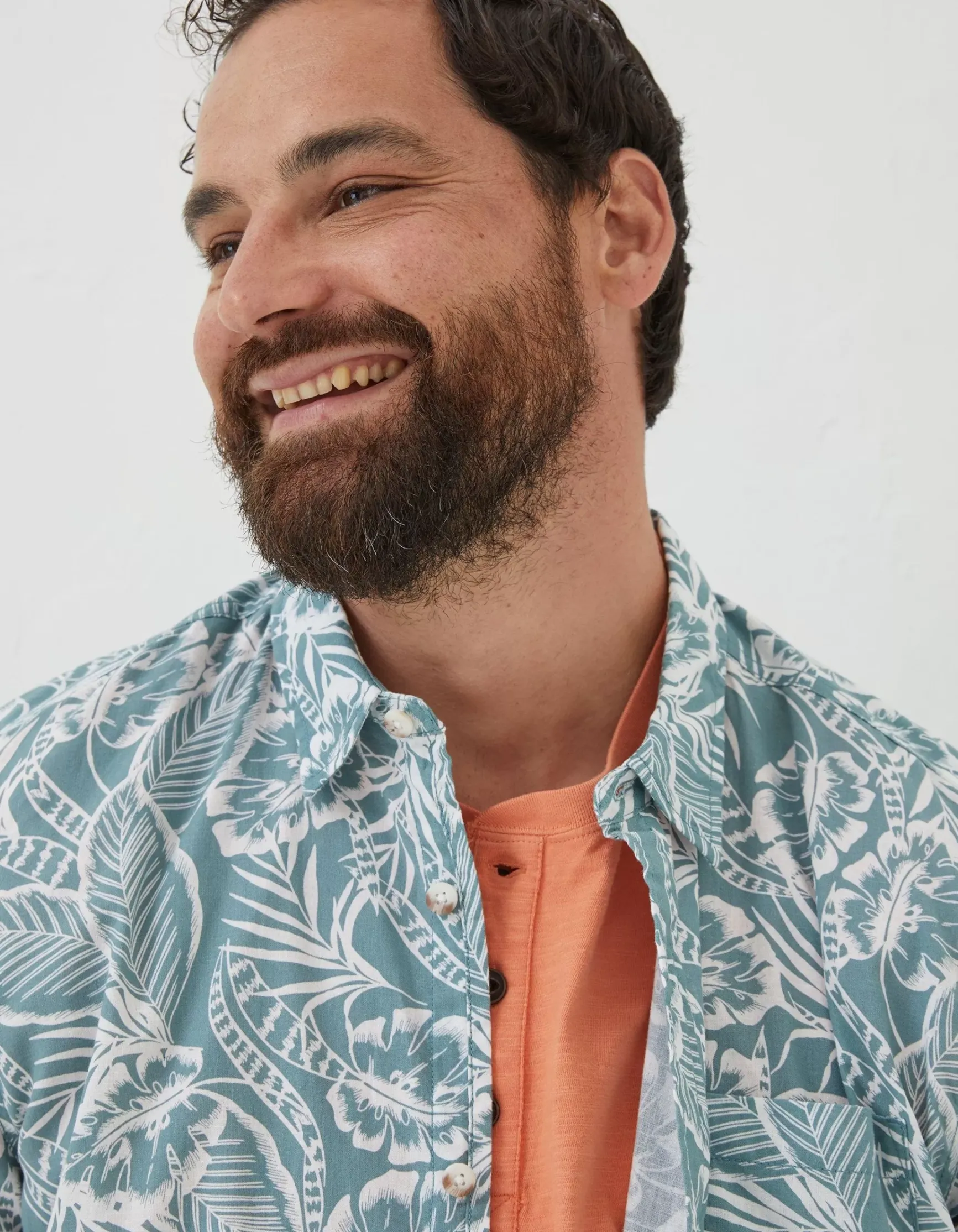 FatFace Bugle Palm Print Shirt|Men Shirts
