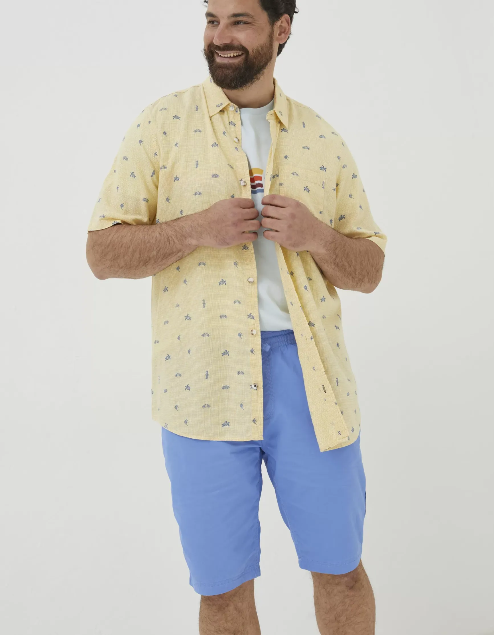 FatFace Bugle Turtle Print Shirt|Men Shirts