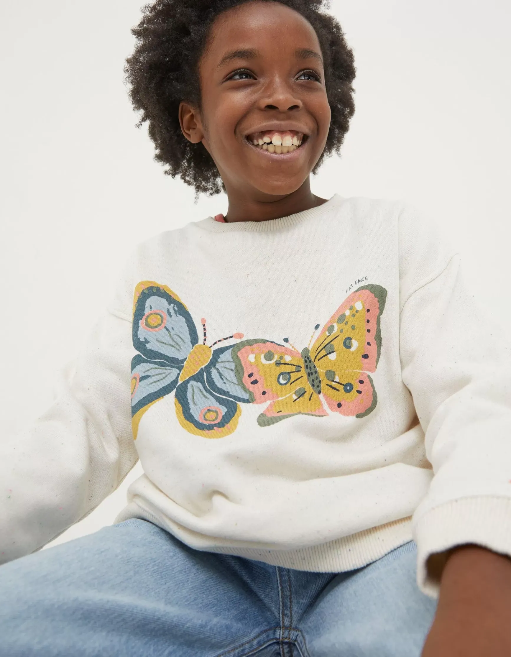 FatFace Butterfly Sweatshirt|Girls Sweatshirts & Hoodies